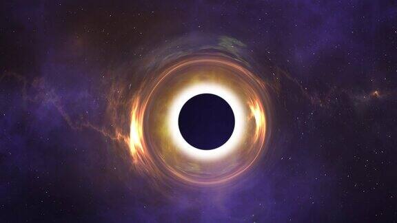 CGI黑洞太空中的动画黑洞