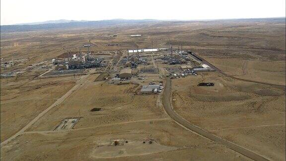 康菲石油和天然气工厂莱斯特怀俄明-鸟瞰图-怀俄明弗里蒙特县美国