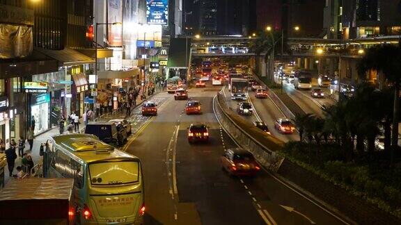 香港城市的延时交通