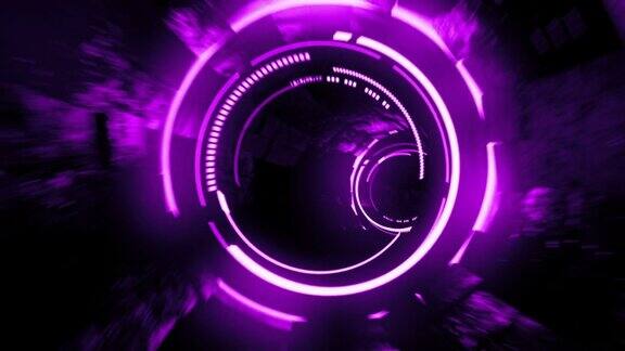 紫色VJ隧道的3D动画