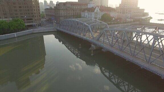 上海外白渡桥鸟瞰图