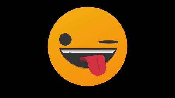 emoji眨眼的舌头