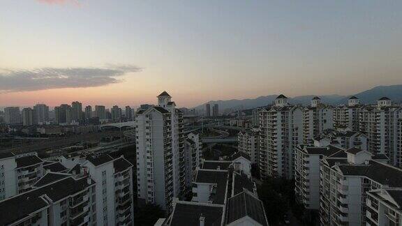 中国福建省福州市白天到日落摄影