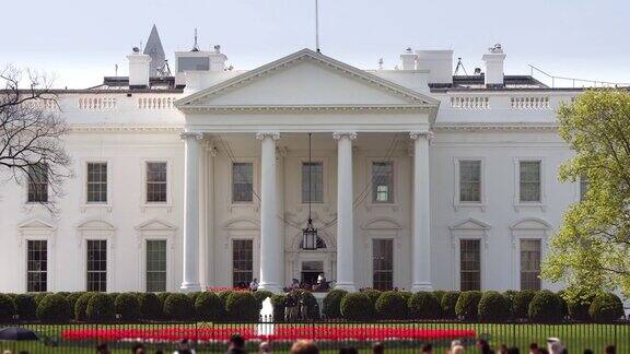 白宫北立面草坪华盛顿特区4k超高清