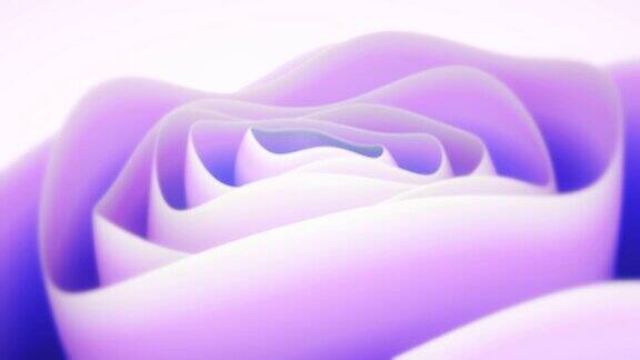 紫色波浪三维循环抽象模型