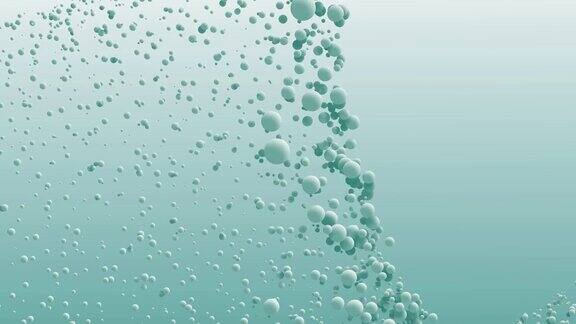 浮动球体粒子在白色背景+Alpha通道(可循环)