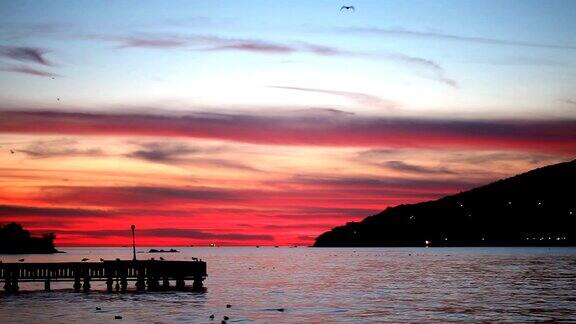 伊斯坦布尔王子群岛日落景观