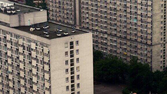无人机拍摄的公寓街区
