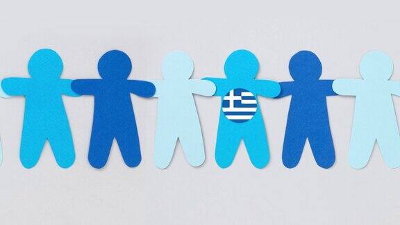 希腊男孩剪纸动画