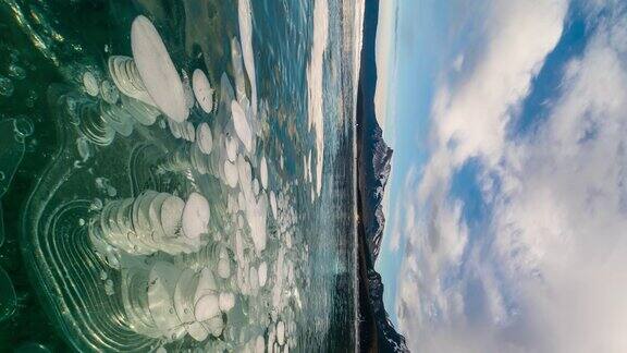 冬季亚伯拉罕湖云景-时间流逝