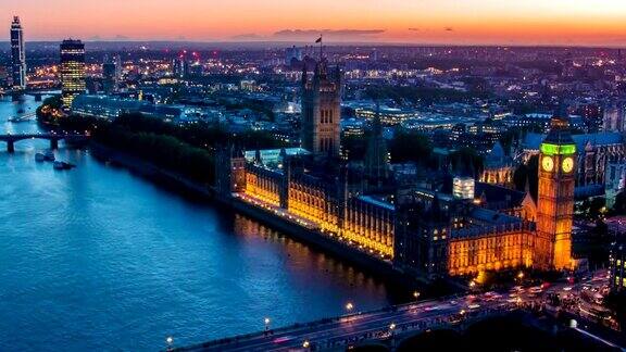鸟瞰图的伦敦大本钟