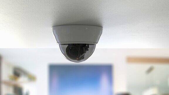 天花板上的安全摄像头或闭路电视摄像头