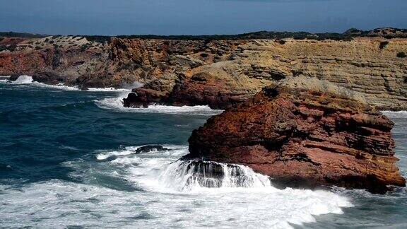 葡萄牙西海岸的海浪