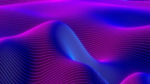 抽象的彩色波浪背景在明亮的霓虹灯颜色