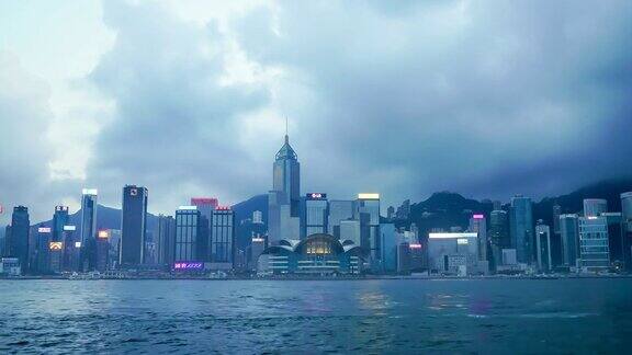 时间推移香港城市与照明