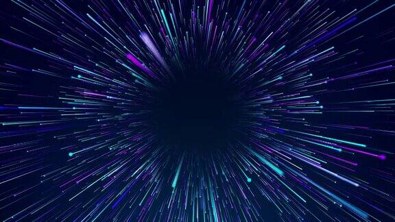 抽象径向线圆形几何背景数据流隧道爆炸的恒星