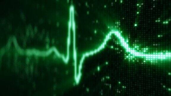 心电图心电图脉冲波形可循环动画