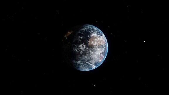 行星地球地球仪放大宇宙空间视图