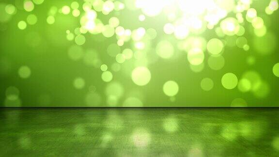 反光地板背景环-绿色辉光(全高清)