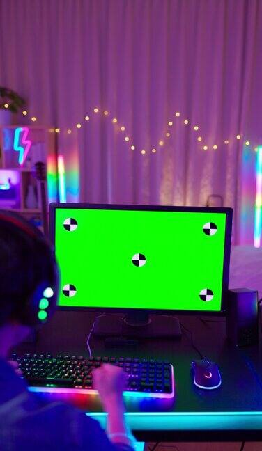 电子竞技游戏的绿色屏幕