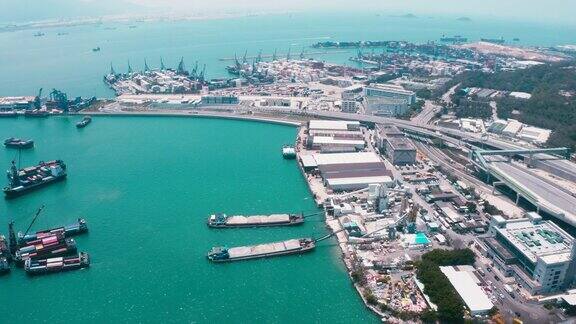 货轮码头货轮码头装卸起重机集装箱及集装箱船工业港口