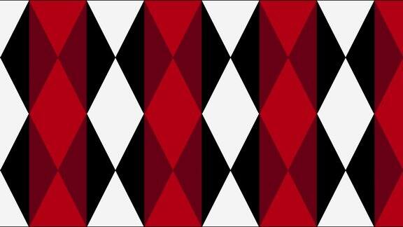 红色和黑色的颜色形状变化菱形瓷砖图案抽象背景