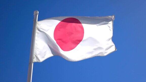 日本国旗在风中慢动作