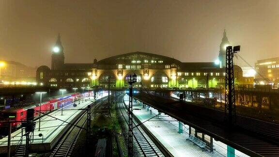 汉堡火车站时光流逝