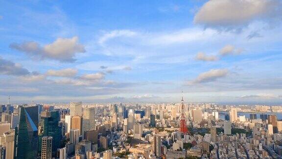 4K美丽的建筑和建筑在日本东京