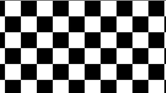 催眠的黑白背景几何形状摘要正方形的无缝循环动画催眠图像可视化视错觉