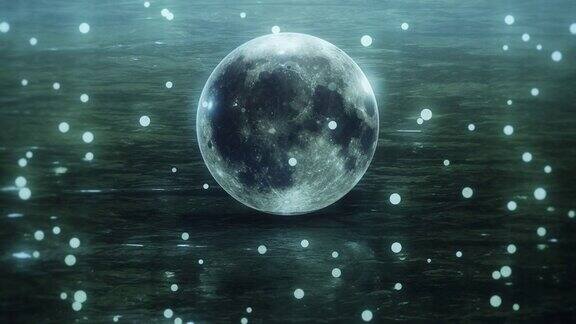水上的梦幻月亮
