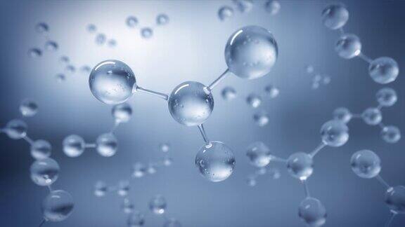 分子结构臭氧氢和氧循环动画