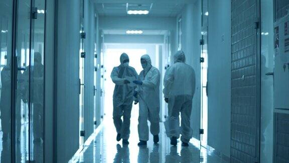 在流感大流行期间危险品人员在医院工作