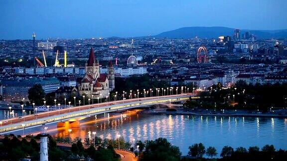 维也纳城市夜景