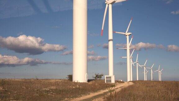 可持续农业和风力涡轮机能源可再生能源概念本空间