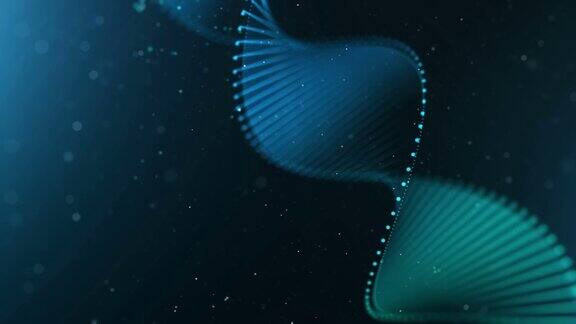 蓝色粒子的DNA链形成
