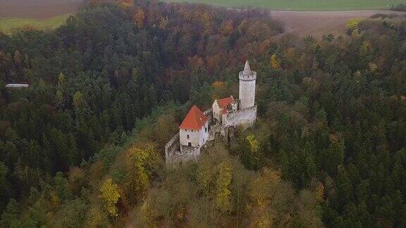 捷克的科科林城堡-鸟瞰图