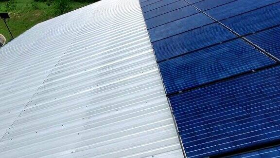 太阳能电池板屋顶可再生能源系统