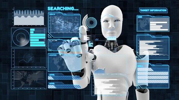 未来机器人人工智能CGI大数据分析和编程