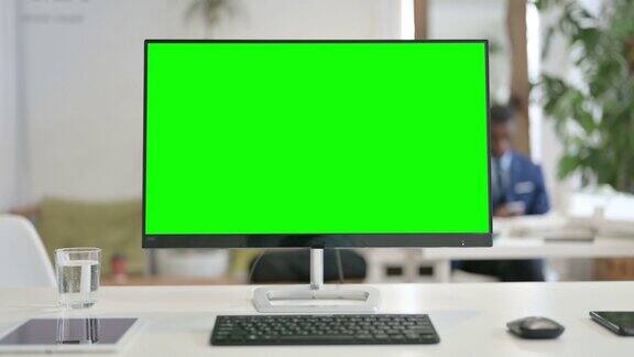 桌面与绿色色度键屏幕放大