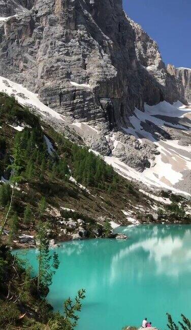 Sorapiss湖Dolomites意大利