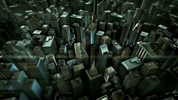 大城市的城市循环动画