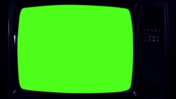 20世纪80年代的绿屏电视