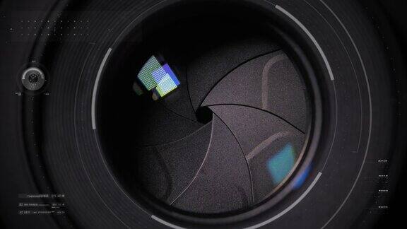 膜片叶片对固定镜头的开闭光圈f型光圈进行调节相机的近景拍摄具有HUD动画效果