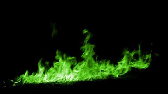 绿色火焰燃烧循环动画