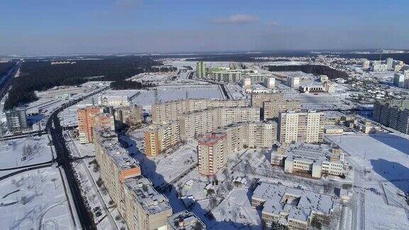 大城市现代住宅区全景鸟瞰图