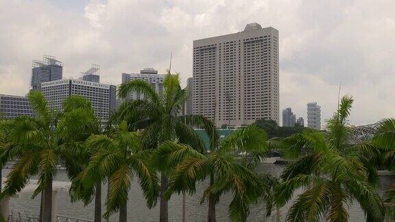 新加坡滨海湾金沙购物中心棕榈广场全景