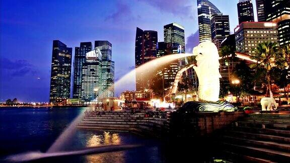 新加坡从早到晚时间流逝
