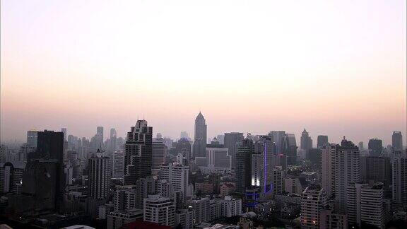 时间流逝曼谷从早到晚的建筑城市