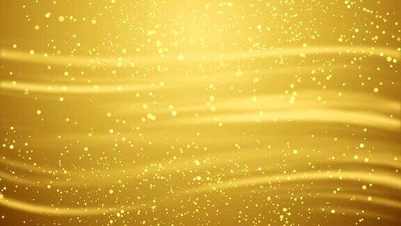 简单的金色闪光粒子背景